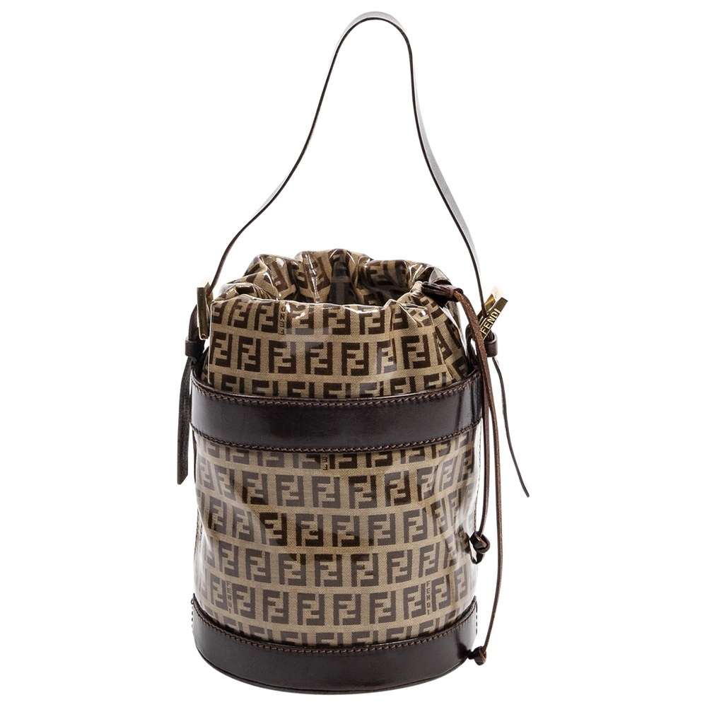 Fendi Brown Zucchino Bucket Bag